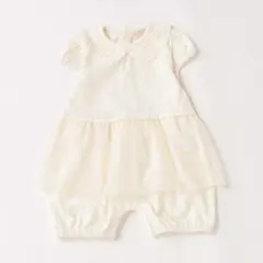 petit main レース衿チュール切替カバーオール ロンパース サイズ70