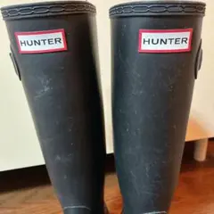HUNTER ブラック 長靴 バックル付き
