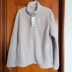 UNIQLO ボアフリースジャケット L ナチュラル