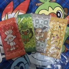 ポケモン　プレミアムギフトタオル4枚　ヒバニー　サルノリ　イーブイ　ピカチュウ