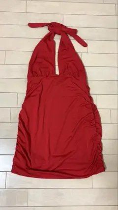 ホルターネックワンピース(赤)