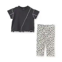 美品　プティマイン　アニマル柄セットアップ　80㎝ Tシャツ　レギンス　女の子