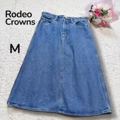【ロデオクラウンズRODEO CROWNS】デニムスカート　カジュアル　ブルーM