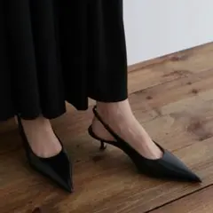 美品✨ トニービアンコ メッシュフラットシューズ24ブラック ポイン