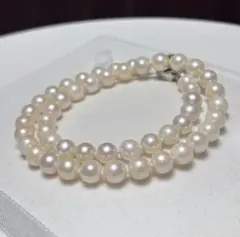 激安！照り良好部分アリ！7.5-8.0mm！アコヤ真珠ネックレス！