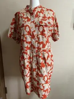 moussy ワンピース　半袖　オレンジ花柄のサムネイル