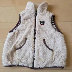 DOUBLE B リバーシブルフリースベスト ベージュ