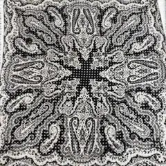 ETRO エトロ 特大ストール ペイズリー パンチングウール モノトーン 美品