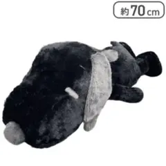 スヌーピー　寝そべりぬいぐるみ　BIG 黒とグレーのぬいぐるみ 約70cm