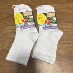 お得 キッズ靴下 19-21cm 2足セット