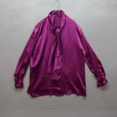 Christian Dior 美品 シルク ボウタイ A1517 長袖 ブラウスのサムネイル
