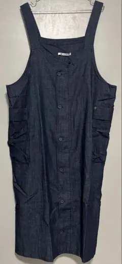 フロントZIPデニムワイドサロ ペット-インディゴ / FREE