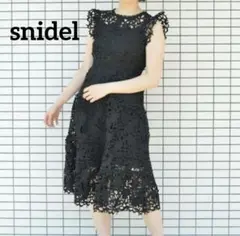 SNIDEL スナイデル　カラーブロッキングレースワンピース　刺繍　美人百花