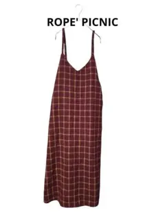 ROPÉ PICNIC チェック柄キャミワンピース 秋冬　サイズ38 赤系