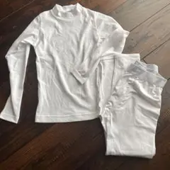 【美品】サッカー　インナー上下セット キッズ 130 白