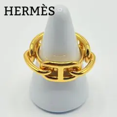 HERMÈS エルメス スカーフリング レガート ゴールド シェーヌダンクル