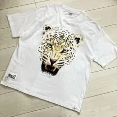 ベドウィン BEDWIN EVERLAST コラボ レオパード Tシャツ L 白のサムネイル