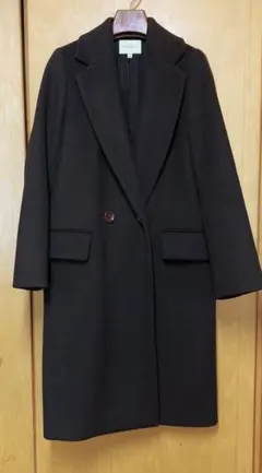 美品★BEAUTY & YOUTH ウール混紡コート★チャコールグレー