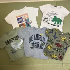 男の子Tシャツ5点セット　110cm 恐竜