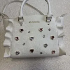 サマンサベガ 　ビジューフラッター 　バッグ　ミニ ホワイト