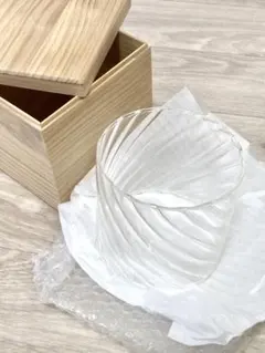 お*し様 武井バーナー ツイストガラス クリア ホヤ 木箱付き未使用