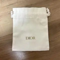DIOR 巾着 ポーチ ホワイト　ノベルティのサムネイル