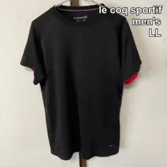 le coq sportif　メンズ　半袖　Tシャツ　黒　LL