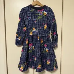 ハッカキッズ hakka kids 花柄長袖ワンピース 120