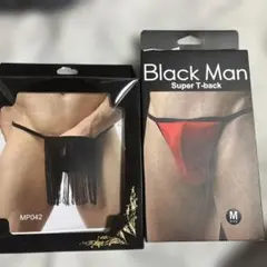 Black Man Super T-back Mサイズ 赤&黒