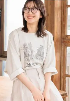 ニコアンド スーベニアワイドTシャツ niko and ...