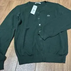 新品　LACOSTE 長袖カーディガン ダークグリーン