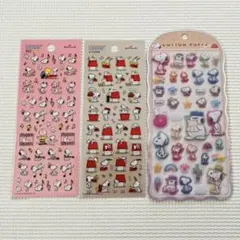 コットンパフィー　ウォーターシール入り　シール6個セット　スヌーピー　ディズニー