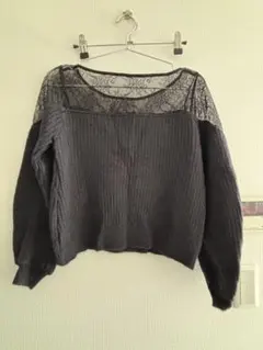 CECIL McBEE 黒　レースニット