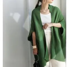 【新品】　antiqua アンティカ　カーディガン　グリーン