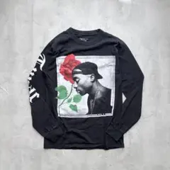 【2PAC】ビックグラフィック ショルダーデザインロングスリーブT 黒 Sのサムネイル