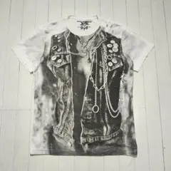 DIESEL 転写プリント オーバーサイズ Tシャツ ホワイト Sサイズ