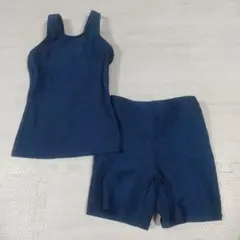 ネイビー 水着セット タンクトップとショートパンツ130サイズ