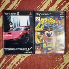 PS2 ソフト リッジレーサーV とクラッシュバンディクー4