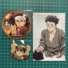 鬼滅の刃　悲鳴嶼行冥　阿波踊りコースター　実りの秋まつりくま缶バッジ　幕間画