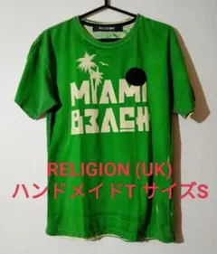 UK レリジョン 半袖Tシャツ アメカジ ハンドメイド 刺繍 ビンテージ Y2K
