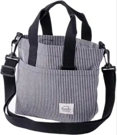 カインズ　おさんぽバッグ ヒッコリー柄 キャンバス