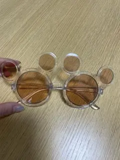 ミッキー型クリアフレームサングラス　ディズニー