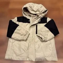 デビロック　中綿ジャケット　120cm ベージュ　上着　フード付き　ジャンバー