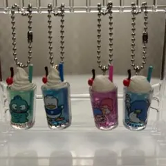 サンリオキャラクターズ レトログラスミニチュアチャーム 4点セット