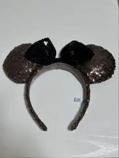 美品｜スパンコールカチューシャ（黒）