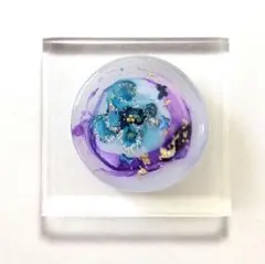 アルコールインクアートのレジンヘアゴム ＊Midnight Mimosa＊ - メルカリ