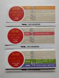 ◆上野駅 絵入り特急ヘッドプレート記念入場券 3セット（計18枚）のサムネイル