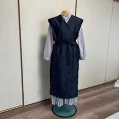 着物　リメイク　大島紬　カシュクール　ジレ　マキシ　ロング　ベスト 着物 リメイク 大島紬 カシュクール ジレ マキシ ロング ベスト