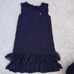 ノースリーブ　フリルワンピース 黒140cm