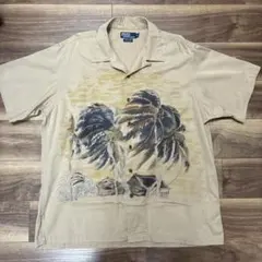 極美品 90s ラルフローレン VINTAGE CAMP XL 半袖シャツ ヤシ
